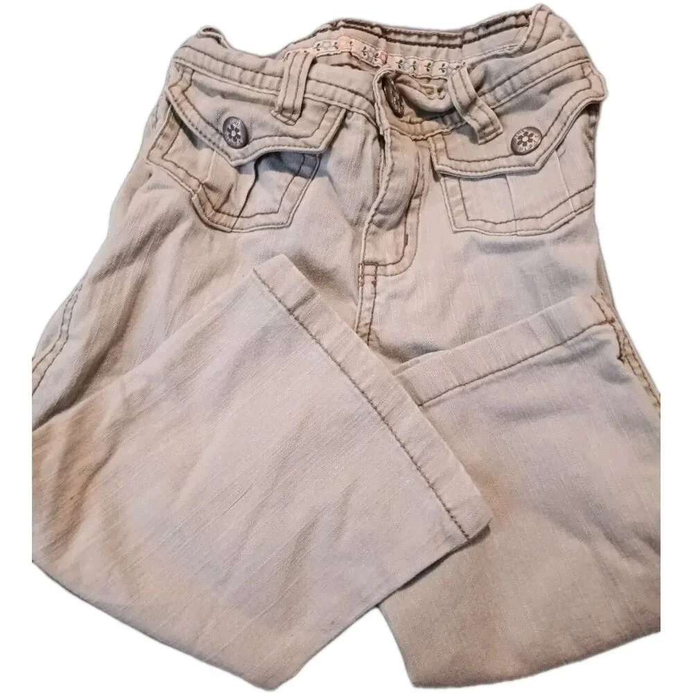 CHILDRENS PLACE GIRLS CREAM DENIM CAPRI JEANS SIZE 4